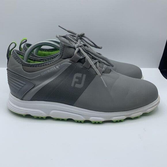 FootJoy FJ Superlites XP Spikeless Men’s Size 8 W Golf Shoes Gray Green 58065 - Picture 3 of 8